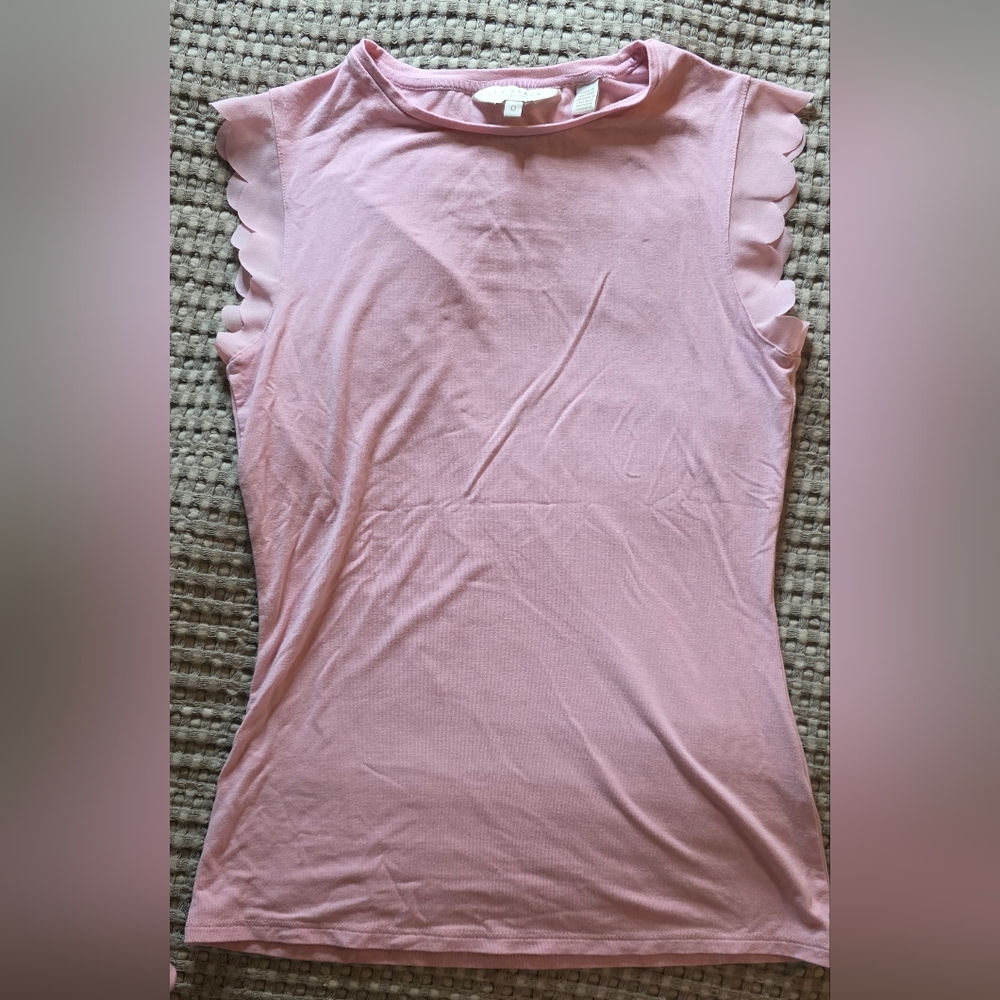 Ted Baker Light Pink Scalloped Tank Top